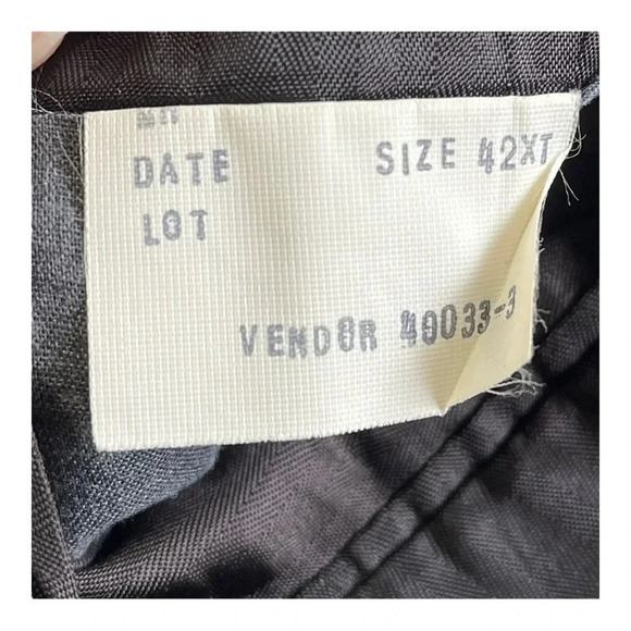 Stafford 100% Worsted Wool Sport Coat Suit Jacket Black Men Size 42XT - Picture 8 of 8